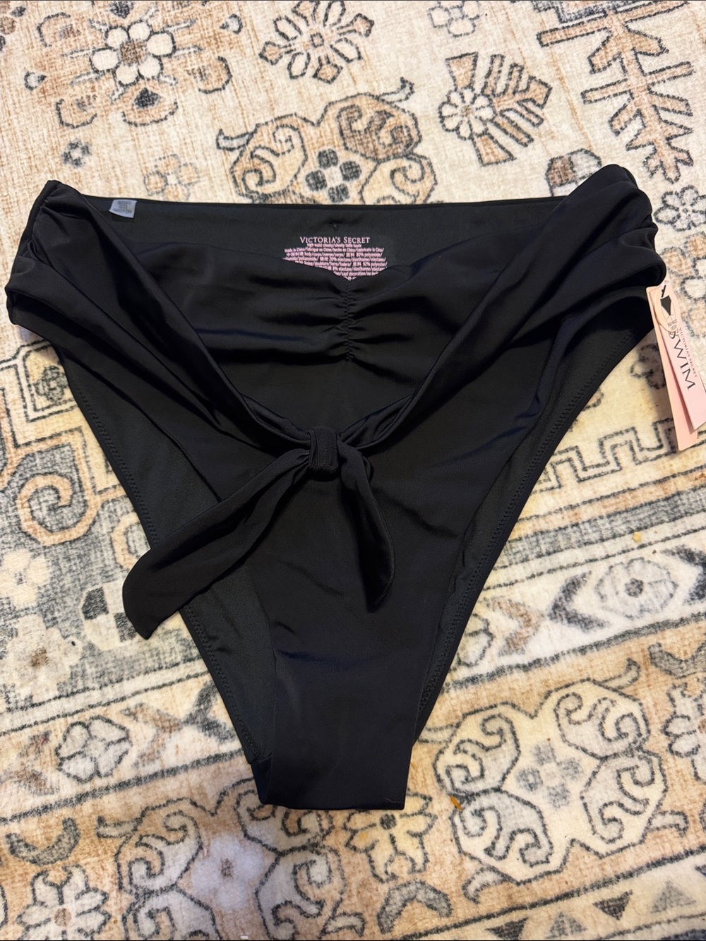 Victoria's Secret Black Tie-Front Bikini Bottom